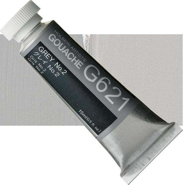 Holbein Artists Gouache - G621 Grey No.2 15ml. - Image 1