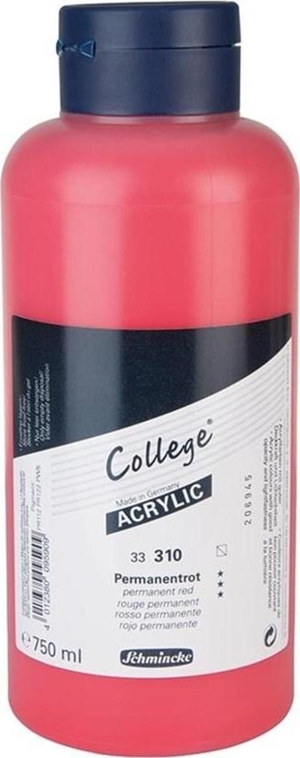 Schmincke College Akrilik Boya 750ml - 310 Permanentrot - Image 1