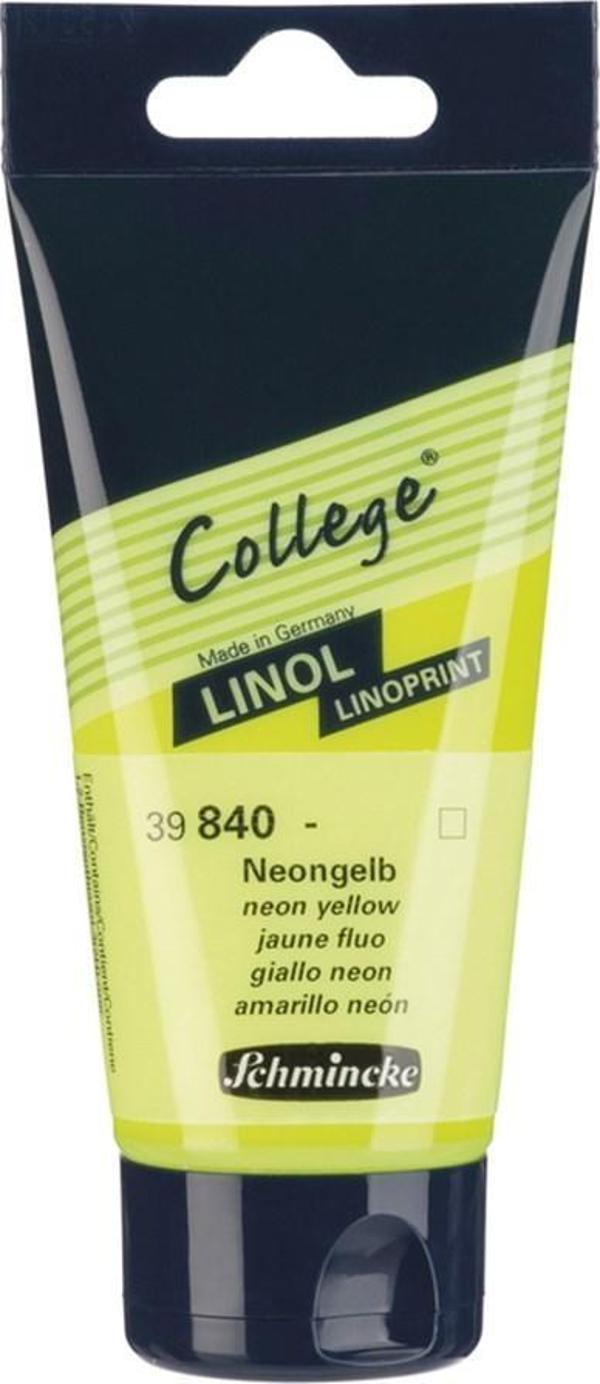 Schmincke College Linol Boyası 75ml - Neon Yellow 840 - Image 1