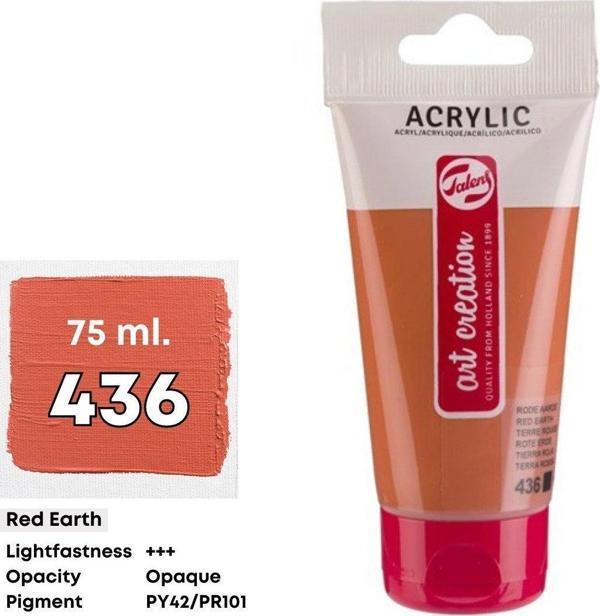 Talens Art Creation Akrilik Boya 75ml - Red Earth - Image 1