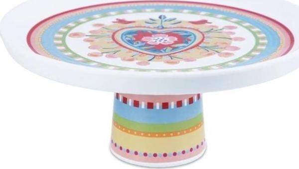 Baci Milano Mamma Mia Kalp Desenli Sunum Tabağı 21 cm x 7 cm - Image 1