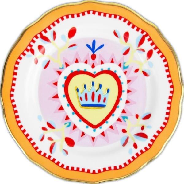 Baci Milano Mamma Mia Kalp Desenli Tatlı Tabağı 16 cm - Image 1
