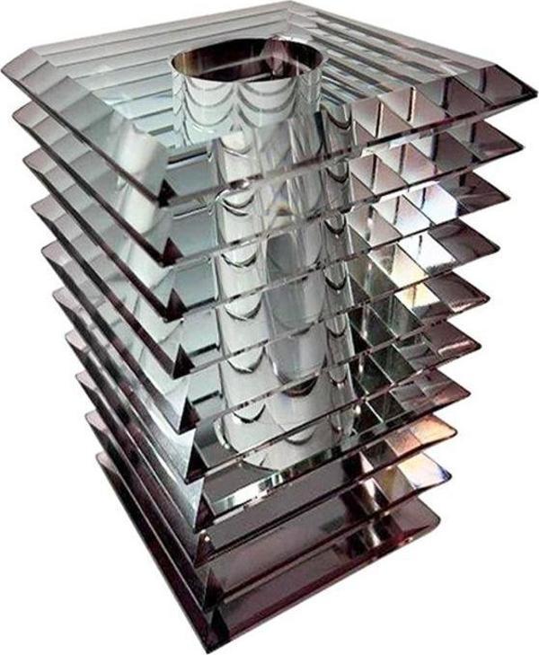 Lucky Art Kristal Bordo Kare By Vazo 14x14x19 Cm - Image 1