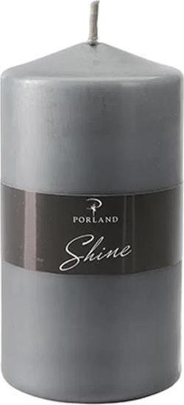 Porland Shİne Blok Mum Gri 7x14cm - Image 1