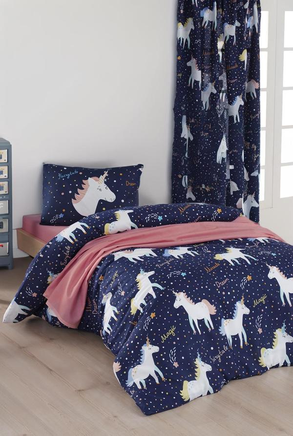 Kolay Ütülenir Nevresim Takımı Tek Kişilik MagicUnicorn Laci - Image 1