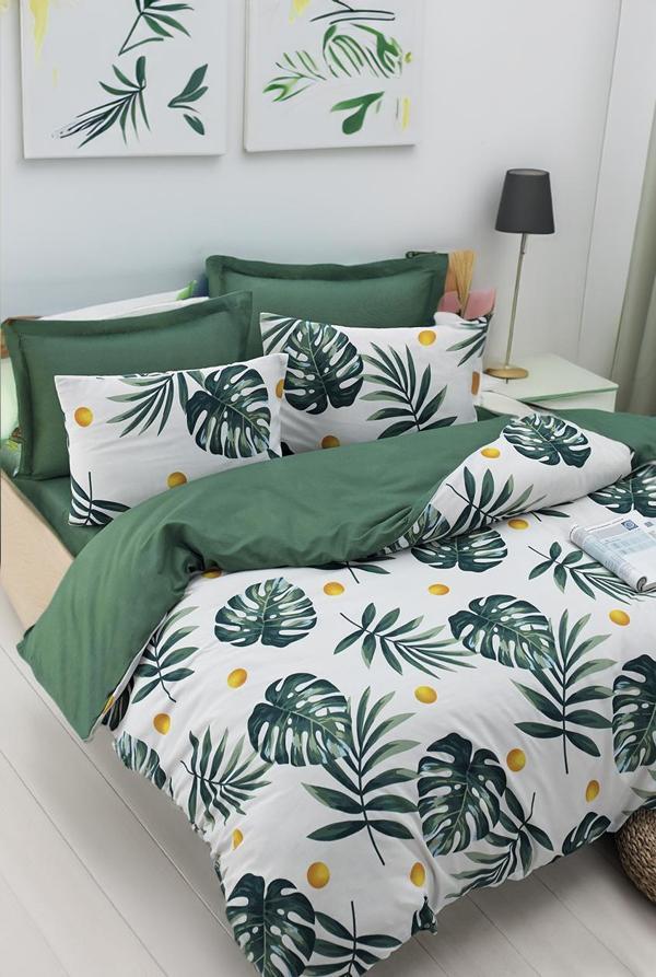 Mature Nevresim Seti Çift Kişilik Monstera Yeşil - Image 1