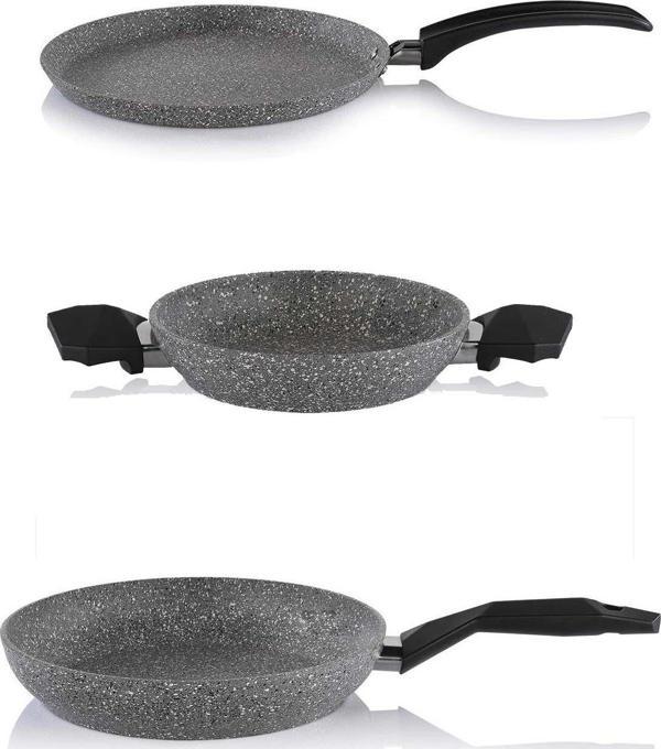 Schafer 24 CM Granit Tava 22 CM Sahan ve Krep Tavası - Image 1