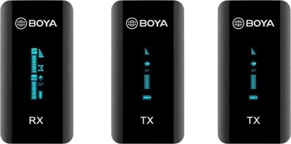 Boya By-Xm6-S2 Dslr Fotoğraf Makinesi Uyumlu Ikili Kablosuz Yaka Mikrofonu - Image 1
