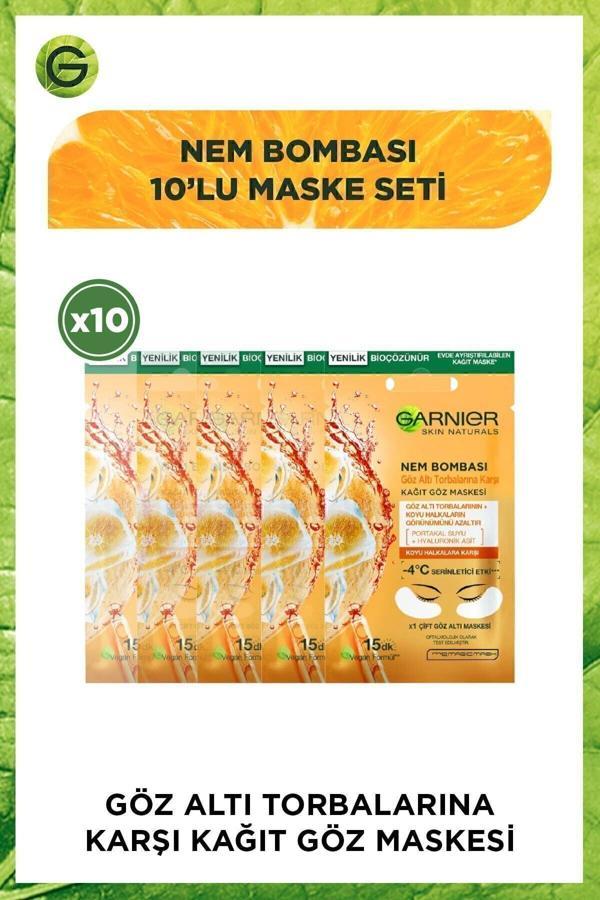Nem Bombası Göz Altı Torbalarına Karşı Kağıt Göz Maskesi Seti 10'lu - Image 1