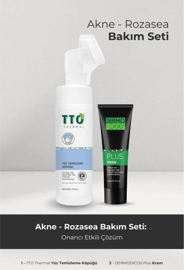 Tto Clinic Aplikatörlü Yüz Temizleme Köpüğü 200 ML + Dermodicos Plus Krem 30 ML - Image 1