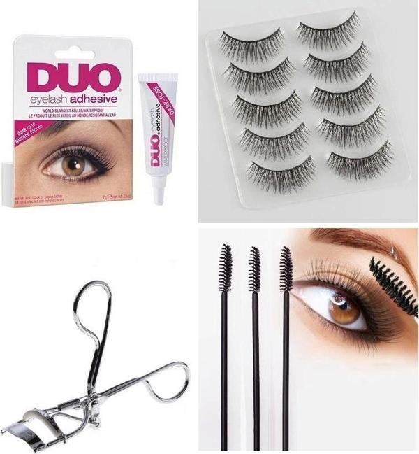 4 Parça Kirpik Seti Takma Kirpik Takımı 5li Kirpik Set Kirpik Kıvırıcı Kirpik Yapıştırıcı Rimel Mask - Image 1