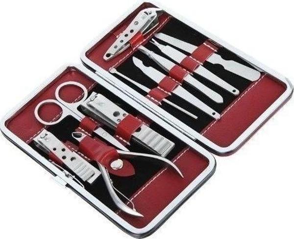 Profesyonel Çelik Manikür Pedikür Seti 10 Parça - Image 1