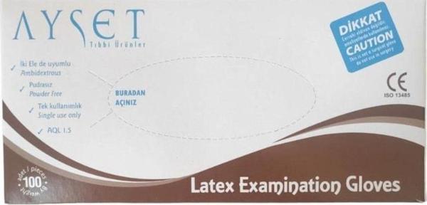 Pudrasız Lateks Muayene Eldiveni Large (l) 100 Adet - Image 1