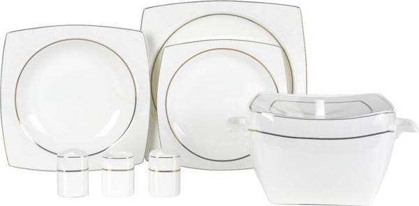 KORKMAZ A8460 BONE SEL.60 P YEMEK TAKIMI (KARE) - Image 1