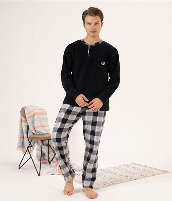 Estiva Ekose Kareli Erkek Polar Pijama Takım  - Image 1