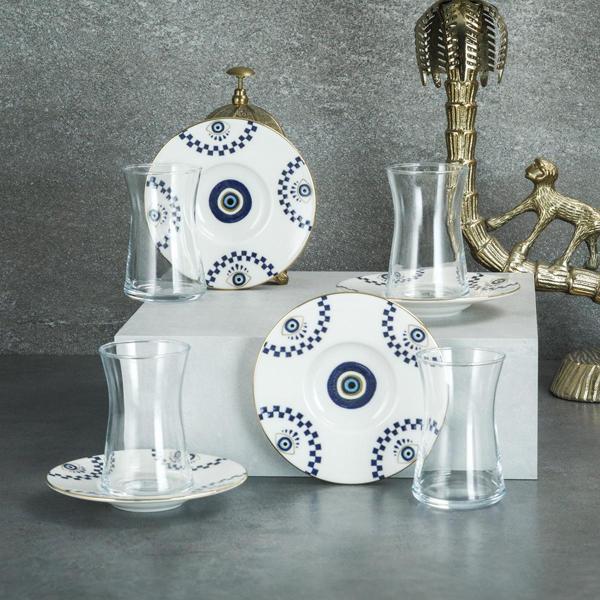 Aryıldız Chance 6 Kişilik 12 Parça Çay Seti 160 ml - Image 1