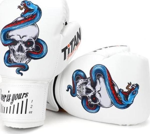 Titan Sport Beyaz Yılan Desenli Boks Eldiveni  - Image 1