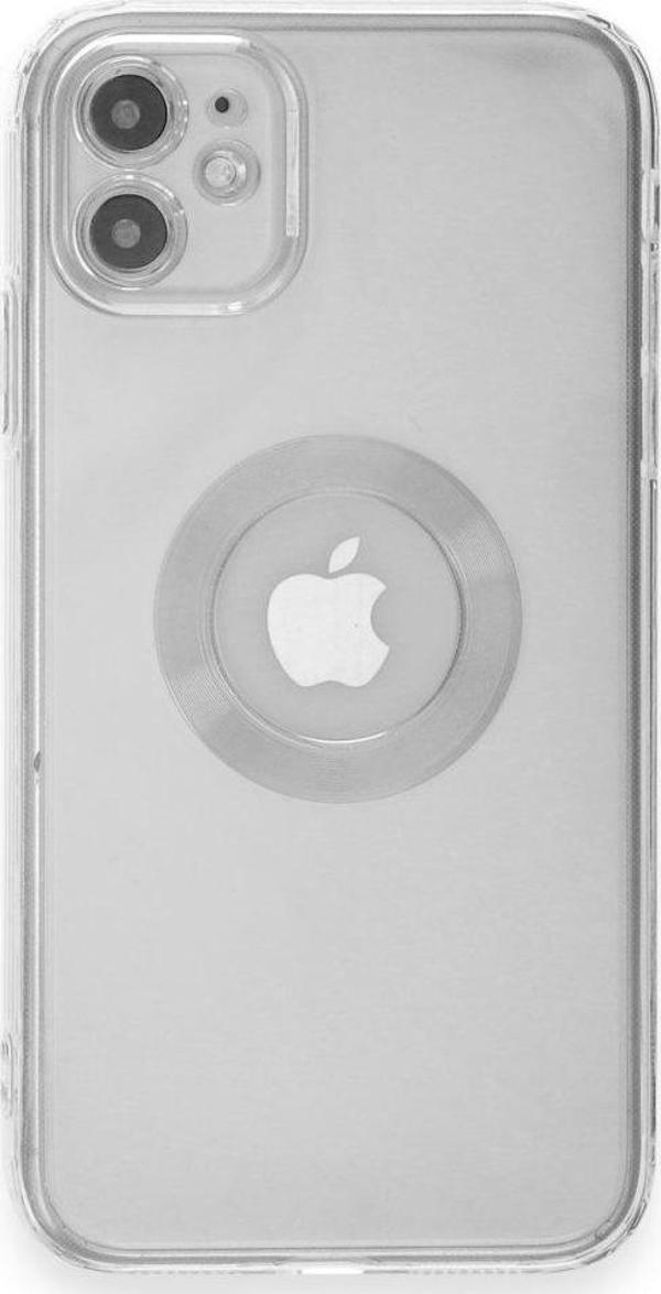 Apple iPhone 11 Kılıf Kamera Korumalı Logo Gösteren Köşeleri Airbag Silikon Santa Lens Kapak - Image 1