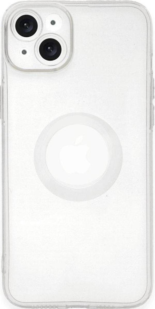 Apple iPhone 14 Plus Kılıf Kamera Korumalı Logo Gösteren Köşeleri Airbag Silikon Santa Lens Kapak - Image 1