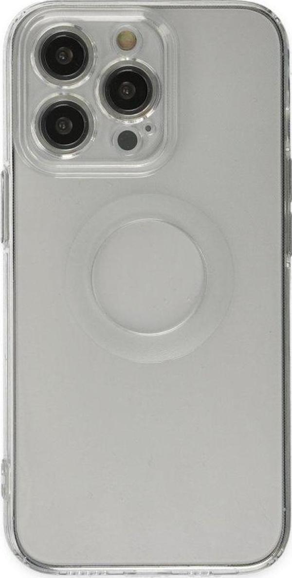Apple iPhone 13 Pro Kılıf Kamera Korumalı Logo Gösteren Köşeleri Airbag Silikon Santa Lens Kapak - Image 1