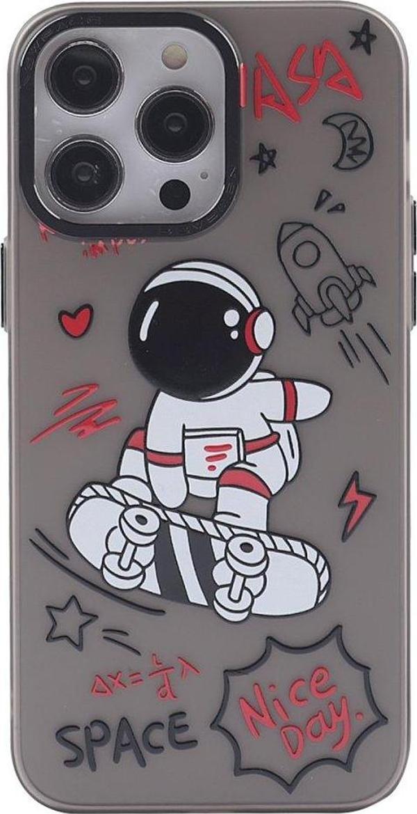 Apple iPhone 12 Pro Kılıf Soft ve Pastel Renkli Desenli Silikon Prada Kapak - Image 1