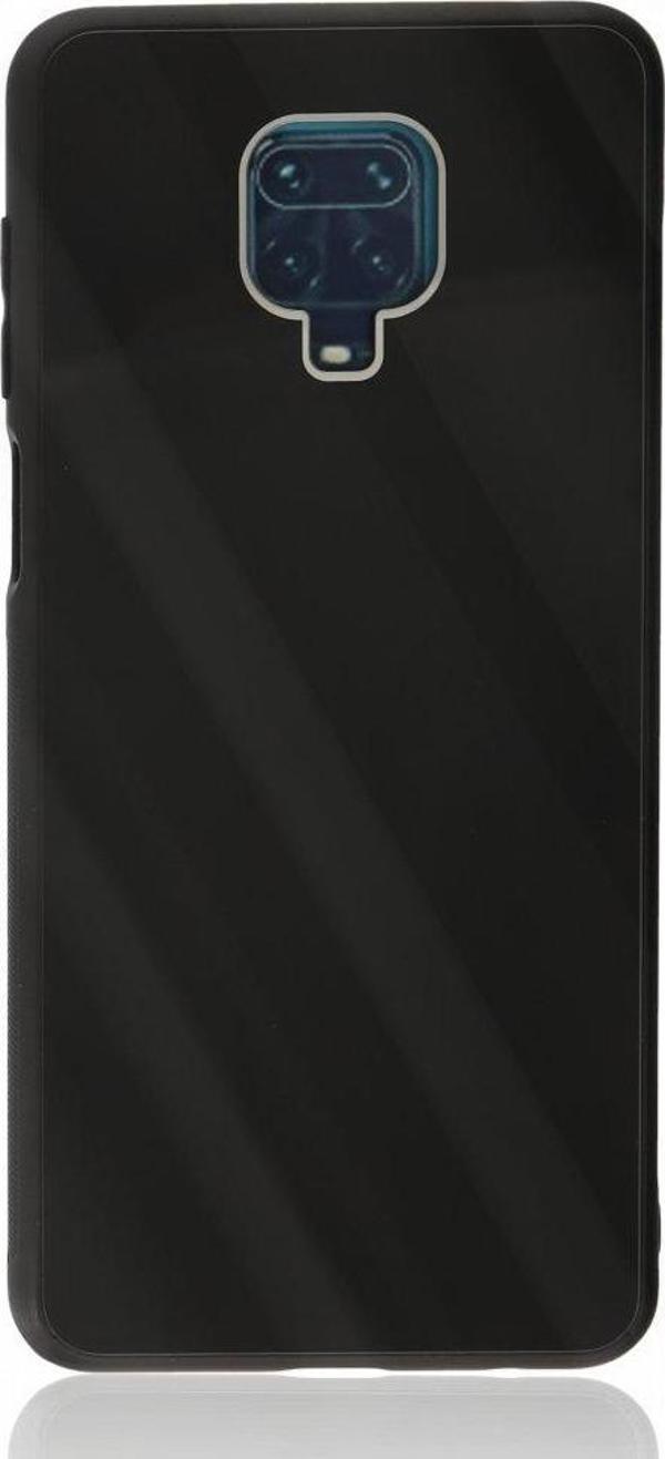 Xiaomi Redmi Note 9S Kılıf Kamera Korumalı Arkası 9H Temperli Cam Yüzey Soft Tasarım Glass Kapak - Image 1