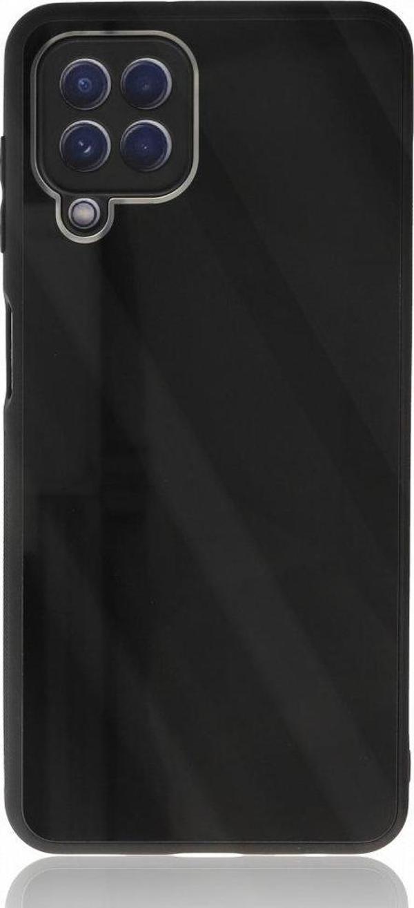 Samsung Galaxy A32 Kılıf Kamera Korumalı Arkası 9H Temperli Cam Yüzey Soft Tasarım Glass Kapak - Image 1