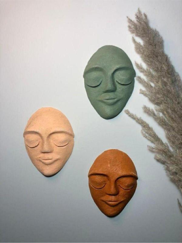 Mes Reves Design El Yapımı Duvar Maskları 3'Lü Set - Image 1