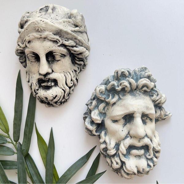 Mes Reves Design Laocoön'Un Efsanesi Ve Atina Kahramanı Eskitme Duvar Heykeli 2'Li Set, Ev Ofis Duvar Dekoru, Hediye - Image 1