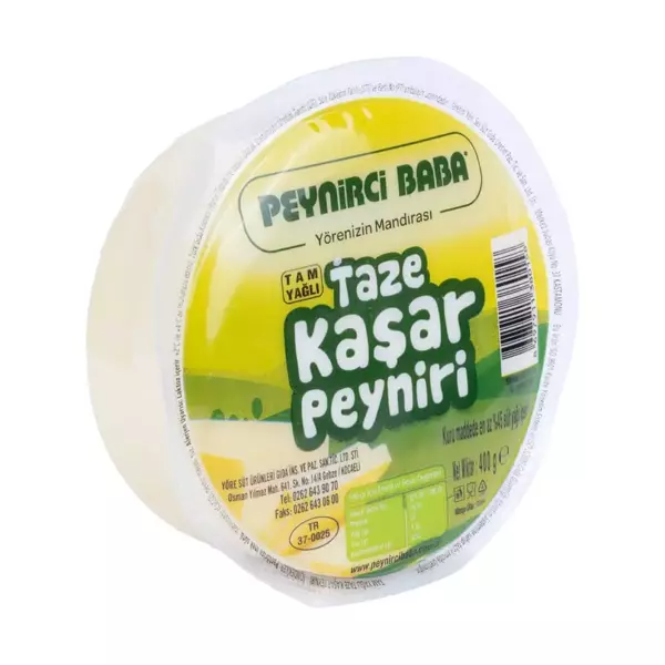 Peynirci Baba Taze Kaşar Peyniri 2 X 400 Gr - Image 1