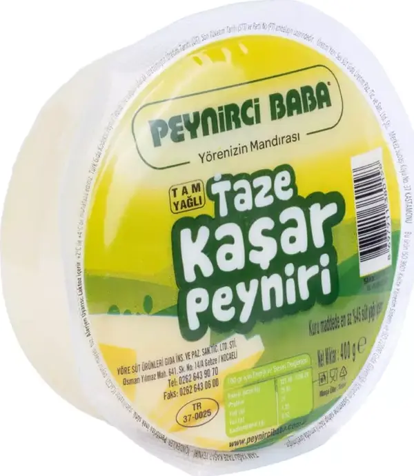 Peynirci Baba Taze Kaşar Peyniri 2 X 400 Gr - Image 1