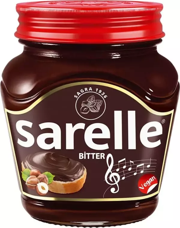 Sarelle Bitter Kakaolu Fındık Ezmesi 350 Gr Kavanoz - Image 1