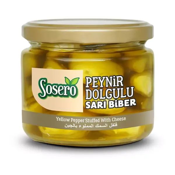 Sosero Peynir Dolgulu Balık Biber 290 Gr Cam Kavanoz - Image 1