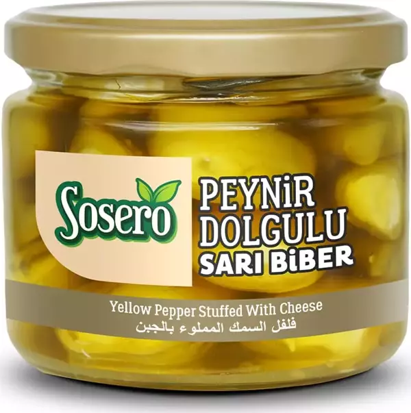 Sosero Peynir Dolgulu Balık Biber 290 Gr Cam Kavanoz - Image 1