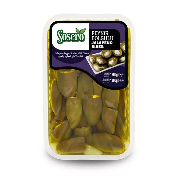 Sosero Peynir Dolgulu Jalapeno Biber 1300 Gr Tabak - Image 1