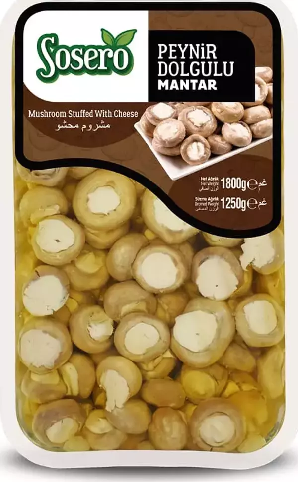 Sosero Peynir Dolgulu Mantar 1250 Gr Tabak - Image 1