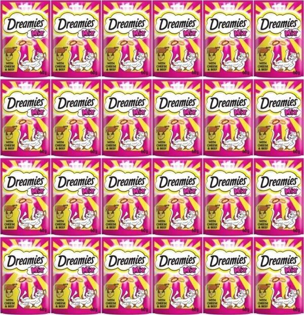 Dreamies Mix Kedi Ödül Maması Peynirli - Sığır Etli 60 Gr X 24 Adet - Image 1