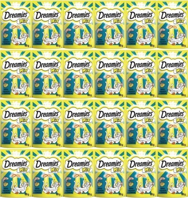 Dreamies Mix Kedi Ödül Maması Peynirli - Somonlu 60 Gr X 24 Adet - Image 1