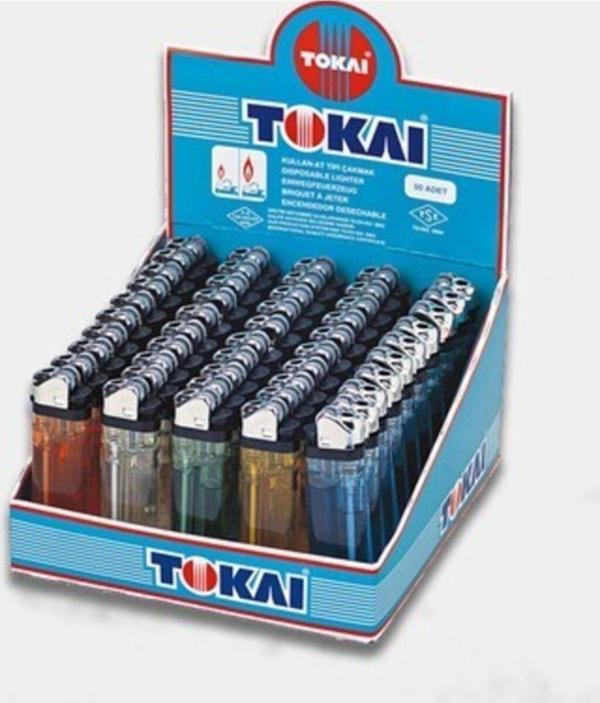 Tokai Karışık Renkli Taşlı Kullan At Çakmak 50Li - Image 1