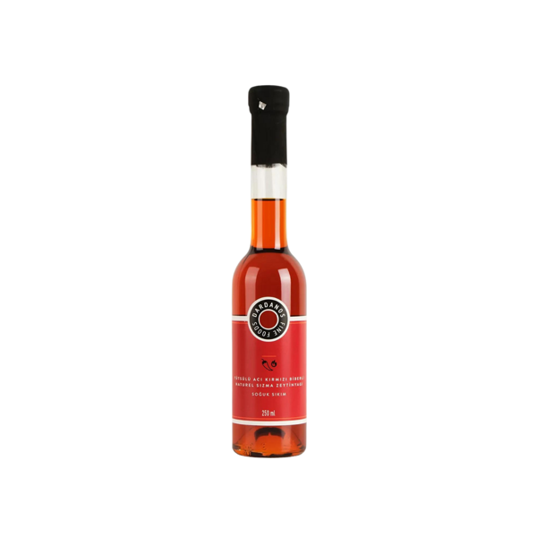 Dardanos Tütsülü Acı Kırmızı Biberli Naturel Sızma Zeytinyağı 250 ml - Image 1