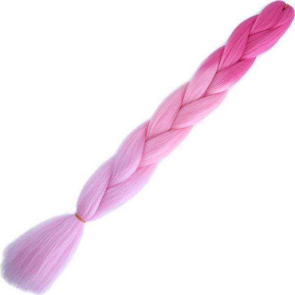  Afrika Örgülük Ombreli Sentetik Saç 100 Gr. - Koyu Pembe / Açık Pembe / Pembe - Image 1