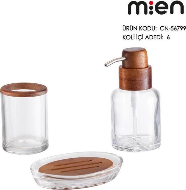 Mien Cam Akasya Banyo Seti 3 Lü CN-56799 - Image 1