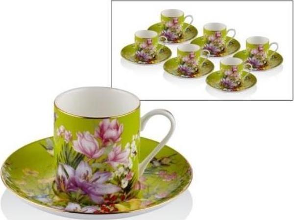 Lamedore Botanıca 6 Parça Kahve Fincan Takımı Sarı 1LIN-CC066 - Image 1