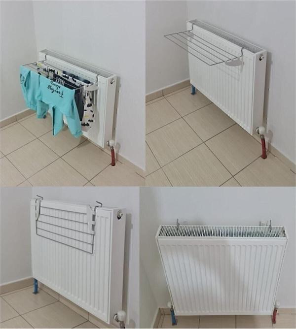 ASVERA - Kurufer Kalorifer Petek Kurutma Askılık, Çamaşır askılık, askılık, çamaşırlık, petek üstü askılık - Image 1