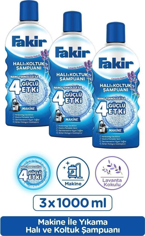 Fakir Halı Ve Koltuk Şampuanı Lavanta Kokulu Makine X 3 - Image 1