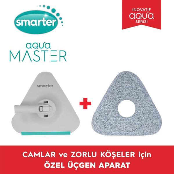 Smarter Aqua Master Üçgen Aparat + Mop Camlar Ve Zorlu Köşeler İçin Temizlik Paspas - Image 1