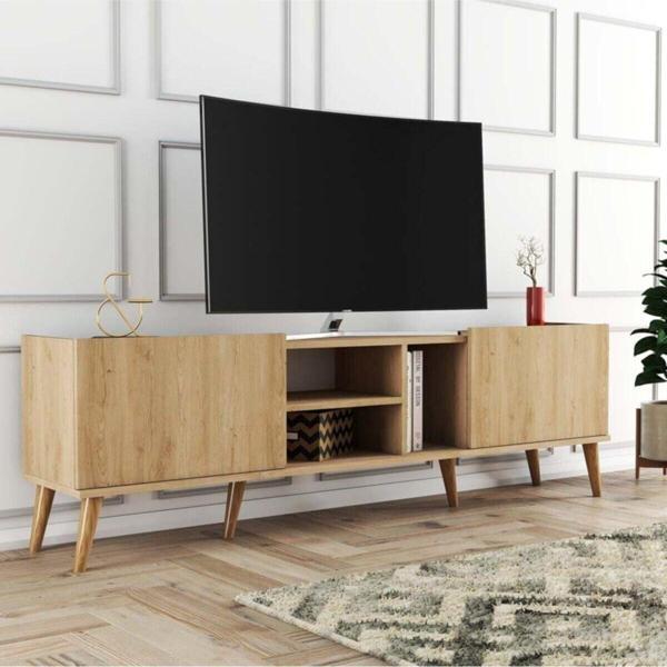Mezza 1350 Lotus (ahşap Ayaklı) Tv Ünitesi Sepet Rengi - Image 1