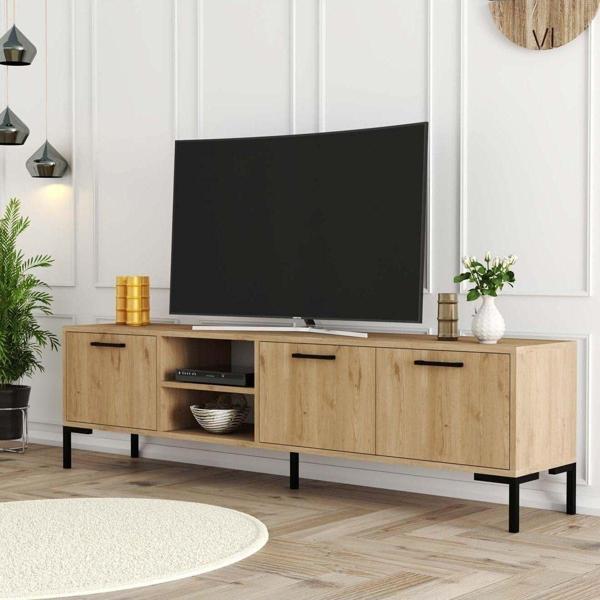 Mezza 1596 AURORA 180 CM (METAL AYAKLI) TV ÜNİTESİ SEPET - Image 1