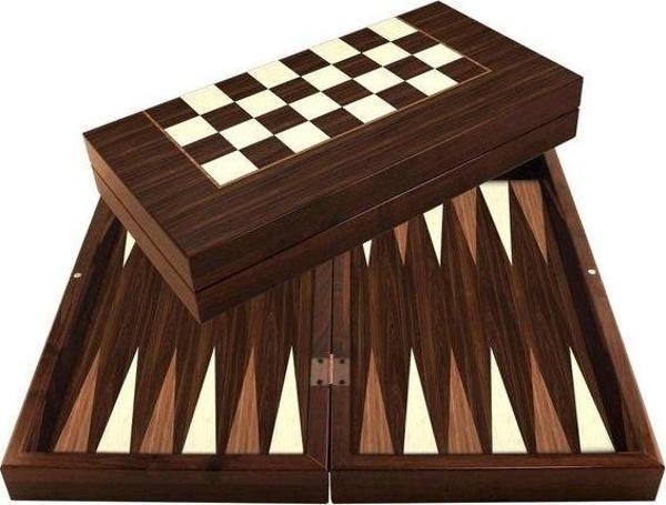 Star Antik Oregon Ceviz Tavla Takımı - Image 1