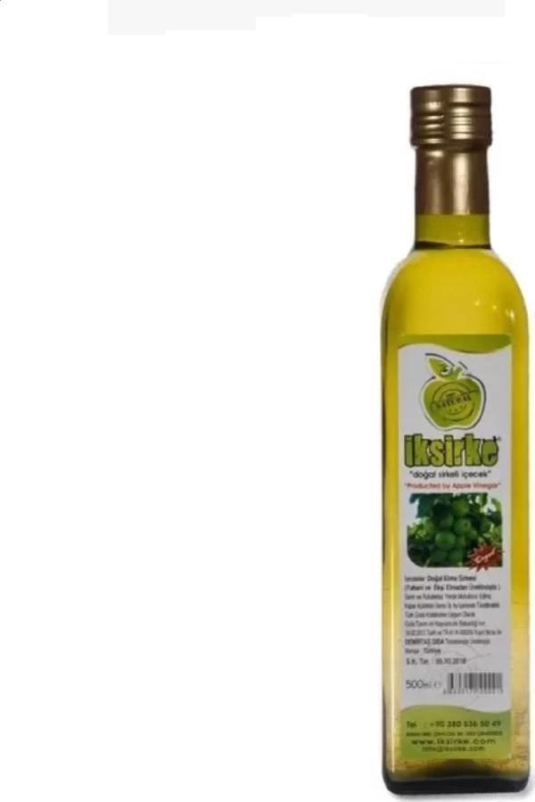 Iksirke Katkısız Ekşi Elma Sirkesi 500 ML 1Adet - Image 1